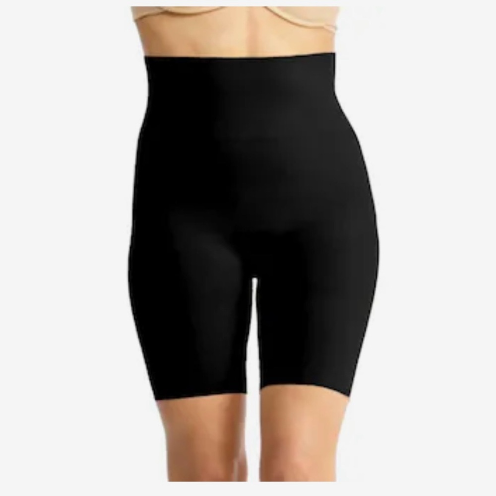 NWOT MeMoi SlimMe Women's High‎ Waisted Shaping Short SZ 1X Black Shapewear Slim